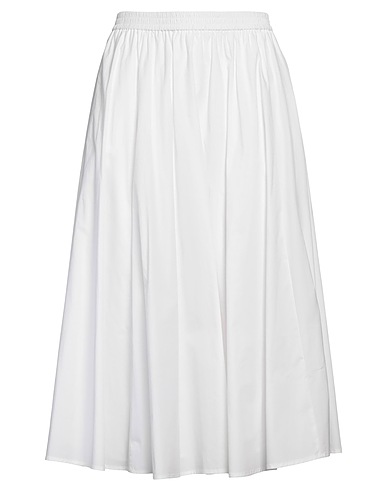 MICHAEL MICHAEL KORS Midi skirt White 96% Organic cotton, 4% Elastane