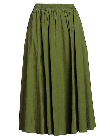 MICHAEL MICHAEL KORS Gonna midi VERDE 96% Cotone organico, 4% Elastan