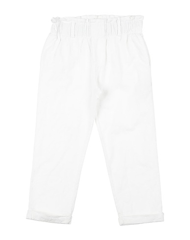 MEILISA BAI Casual trouser White 97% Cotton, 3% Elastane
