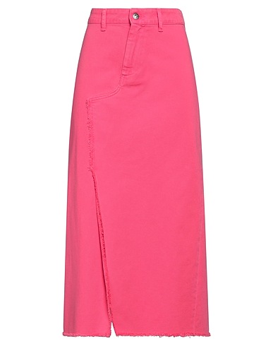 SOLOTRE Denim skirt Pink 100% Cotton