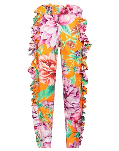 GINA GORGEOUS Casual trouser Orange 100% Cotton, Elastane