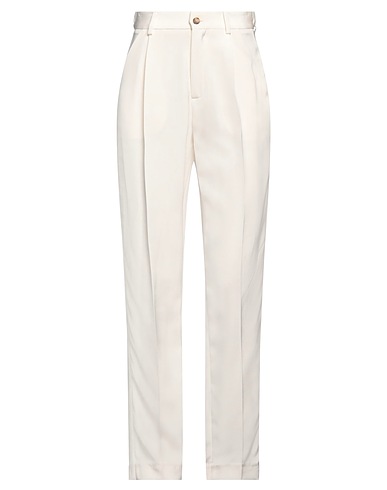 THE MANNEI Casual trouser Ivory 100% Silk