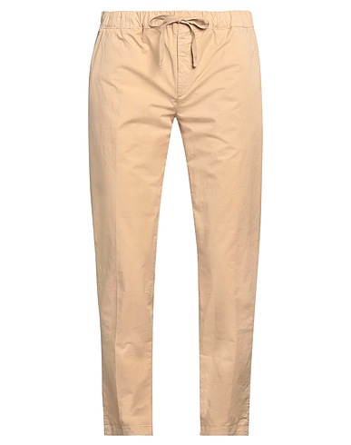 CLARK Casual trouser Beige 98% Cotton, 2% Elastane