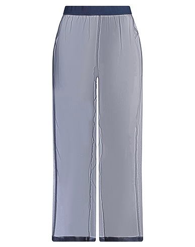 ERMANNO DI ERMANNO SCERVINO Casual pants Navy 100% Silk, Polyamide, Elastane