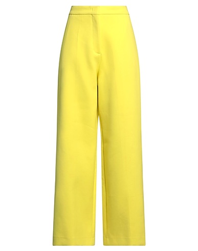 BOSS Casual trouser Yellow 68% Cotton, 22% Polyester, 9% Viscose, 1% Elastane