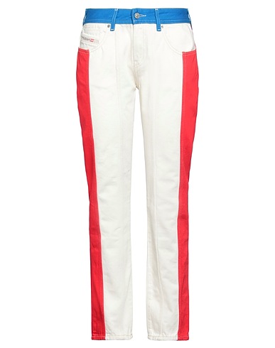 DIESEL Denim pants Red 100% Cotton