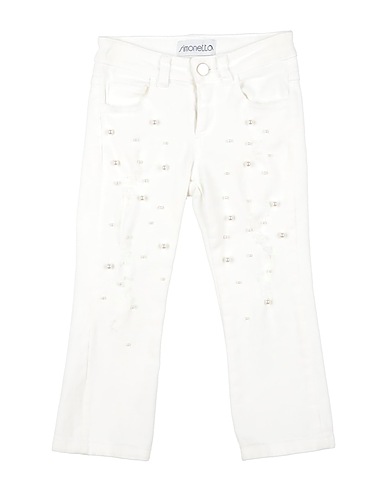 SIMONETTA Denim trousers White 98% Cotton, 2% Elastane