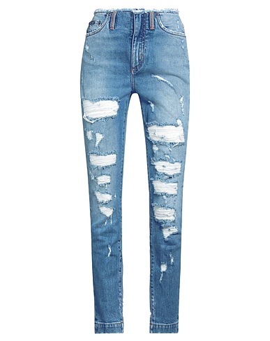 DOLCE&GABBANA Denim trousers Blue 100% Cotton
