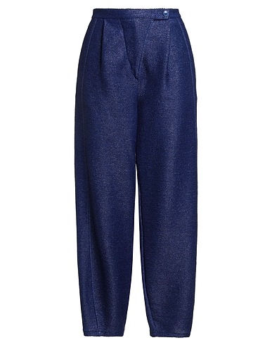 GIORGIO ARMANI Casual pants Bright blue 56% Cotton, 44% Polyamide