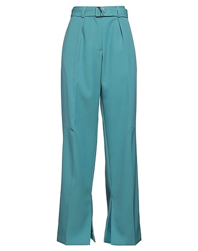 JIL SANDER Casual trouser Turquoise 100% Wool