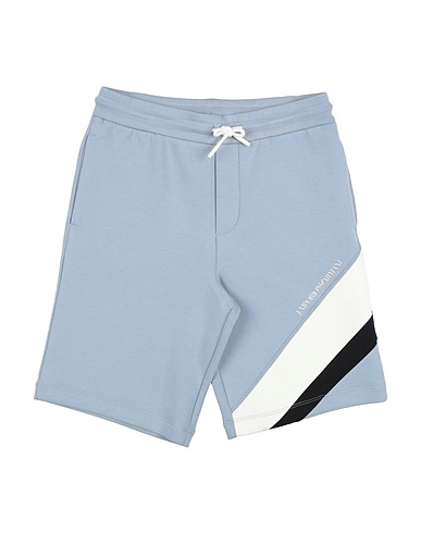 EMPORIO ARMANI Shorts & Bermuda Blu chiaro 77% Cotone, 19% Poliestere, 4% Elastan