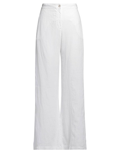 120% LINO Casual trouser White 100% Linen