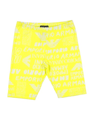 EMPORIO ARMANI Shorts & Bermuda Lime green 96% Cotton, 4% Elastane