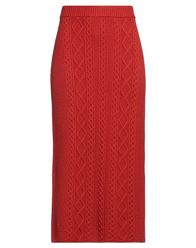 BOSS Midi skirt Rust 90% Wool, 10% Cashmere