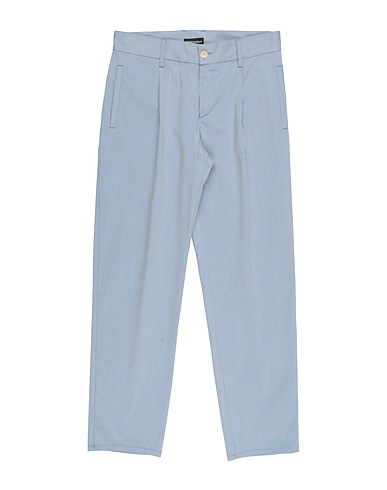 EMPORIO ARMANI Casual trouser Light blue 68% Cotton, 28% Polyester, 4% Elastane