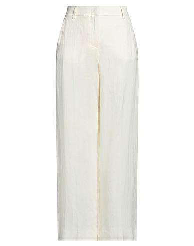 WEEKEND MAX MARA Casual trouser Ivory 100% Linen