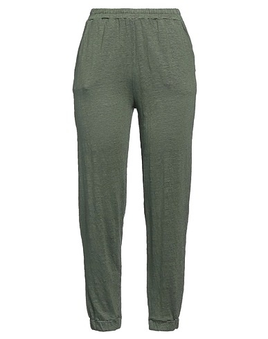 MAJESTIC FILATURES Casual trouser Green 94% Linen, 6% Elastane