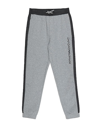 EMPORIO ARMANI Casual trouser Grey 76% Cotton, 18% Polyester, 6% Elastane, Polyamide