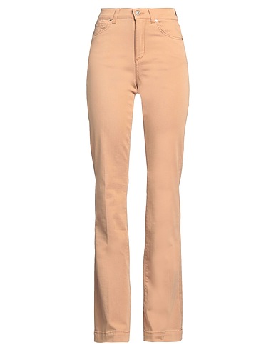 LIU •JO Denim trousers Sand 85% Cotton, 13% Polyester, 2% Elastane