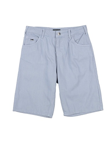 EMPORIO ARMANI Denim shorts Light blue 100% Cotton