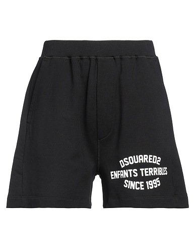 DSQUARED2 Shorts & Bermuda Black 100% Cotton, Elastane