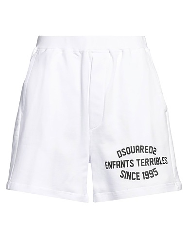 DSQUARED2 Shorts & Bermuda Bianco 100% Cotone, Elastan