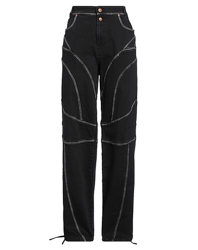 VERSACE JEANS COUTURE Denim trousers Black 99% Cotton, 1% Elastane