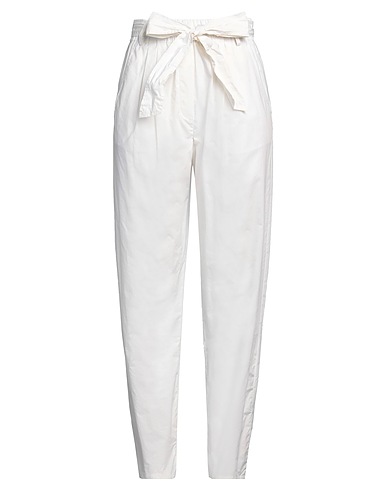 GINA GORGEOUS Casual trouser White 100% Cotton