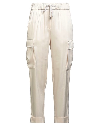 PESERICO Pantalone Avorio 50% Viscosa, 47% Acetato, 3% Elastan