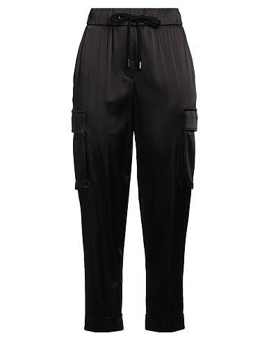 PESERICO Casual trouser Black 50% Viscose, 47% Acetate, 3% Elastane