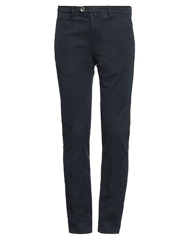 B SETTECENTO Casual trouser Navy blue 98% Cotton, 2% Elastane