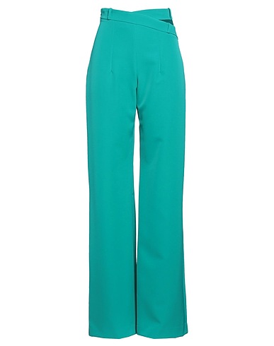 TASSOS MITROPOULOS Casual trouser Emerald green 95% PES, 5% Elastane