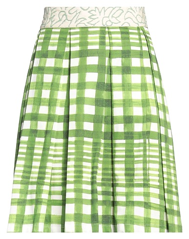 HANITA Mini skirt Green 97% Cotton, 3% Elastane