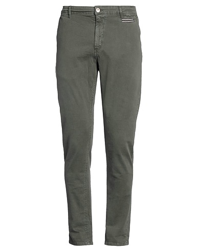 V2® BRAND Pantalone Verde militare 97% Cotone, 3% Elastan