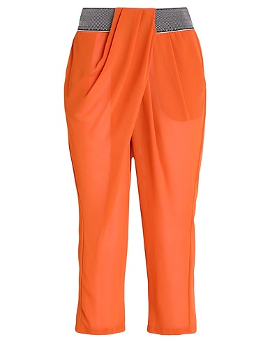 HANITA Pantalone Arancione 100% Poliestere, Viscosa, Elastan