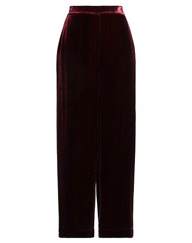 CLIPS Casual trouser Burgundy 75% Viscose, 25% Silk