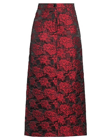 GANNI Maxi Skirts Brick 50% Recycled polyester, 45% Polyester, 5% Polyamide