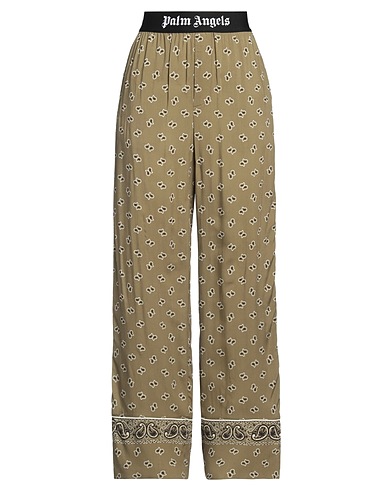PALM ANGELS Casual trouser Military green 100% Viscose, Polyamide, Polyester, Elastane, Cotton