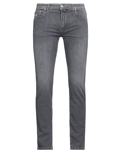 PEOPLE OF SHIBUYA Denim pants Grey 98% Cotton, 2% Elastane