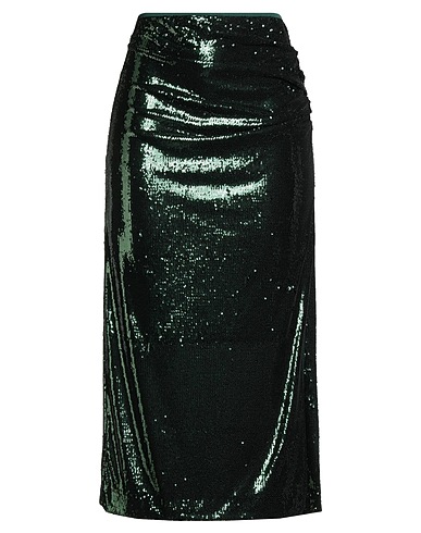 CLIPS Midi skirt Green 100% Polyester