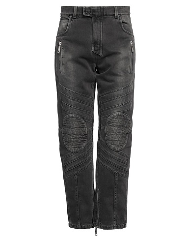BALMAIN Denim trousers Charcoal 100% Cotton