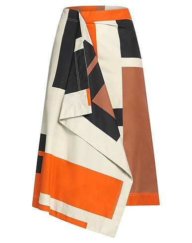 FENDI Gonna midi Marrone 100% Cotone