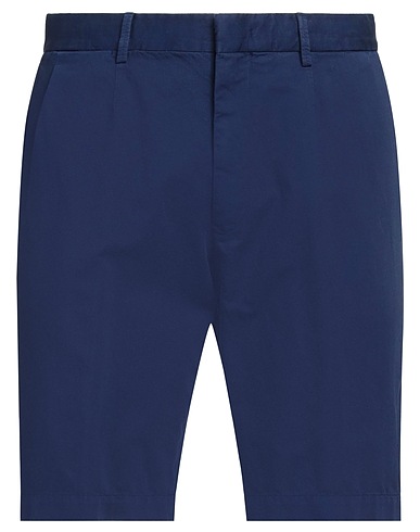 ZEGNA Shorts & Bermuda Navy blue 71% Cotton, 29% Linen