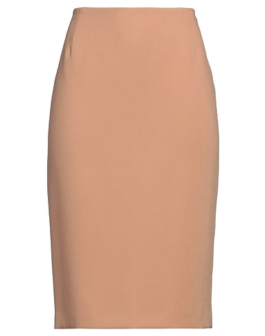 CLIPS Midi skirt Camel 63% Polyester, 32% Viscose, 5% Elastane