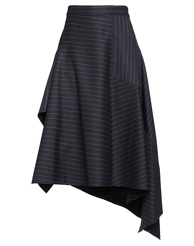 JW ANDERSON Midi skirt Midnight blue 54% Wool, 44% Polyester, 2% Elastane