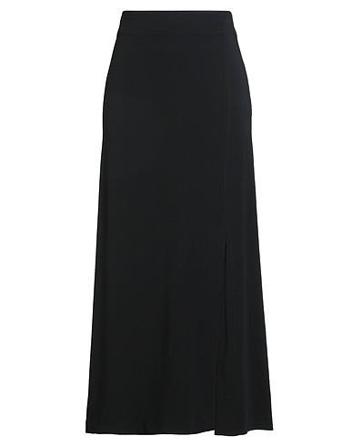 CLIPS Maxi Skirts Black 66% Viscose, 30% Acetate, 4% Elastane