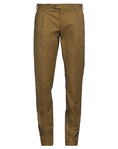 LARDINI Pantalon Vert militaire 98% Coton, 2% Élasthanne