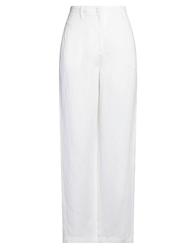 EMPORIO ARMANI Casual pants White 68% Viscose, 32% Linen