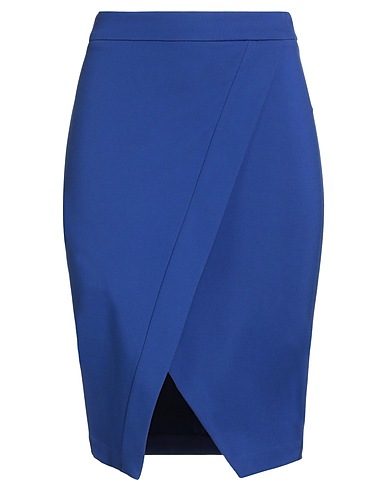 HANITA Midi skirt Bright blue 65% Viscose, 30% Nylon, 5% Elastane