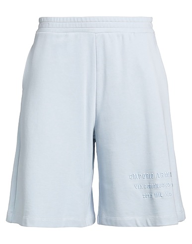 EMPORIO ARMANI Shorts & Bermuda Sky blue 100% Cotton